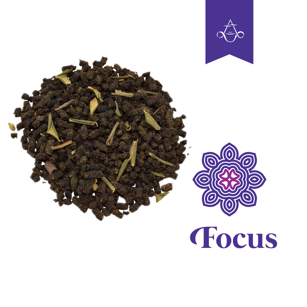Concentration Boosting Herbal Tea FOCUS Reignites Mental Clarity | 3.5 oz. (100 gr.) - Aroma ChaiTea